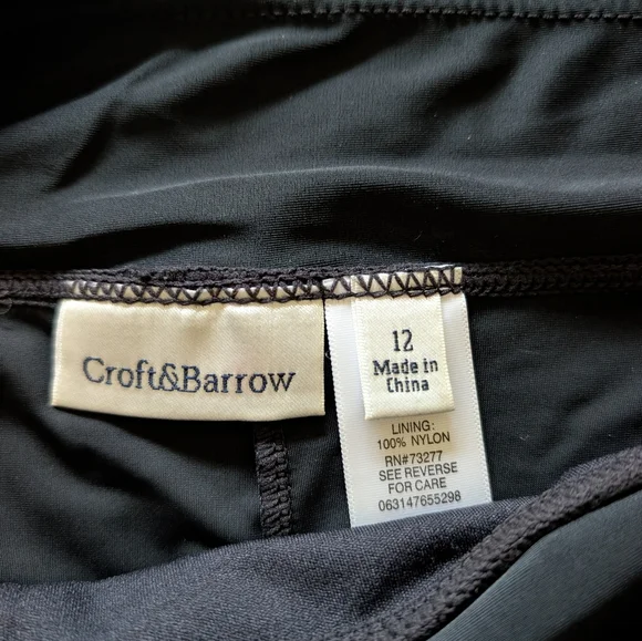 Black Ruched Swim Pants - Picture 2 of 3